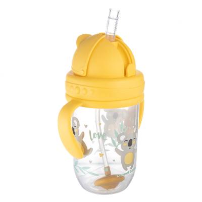 Canpol babies Exotic Animals Non-Spill Expert Cup With Weighted Straw Yellow Hrneček pro děti 270 ml