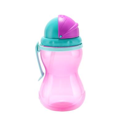 Canpol babies Active Cup Sport Cup With Flip-Top Straw Pink Hrneček pro děti 370 ml