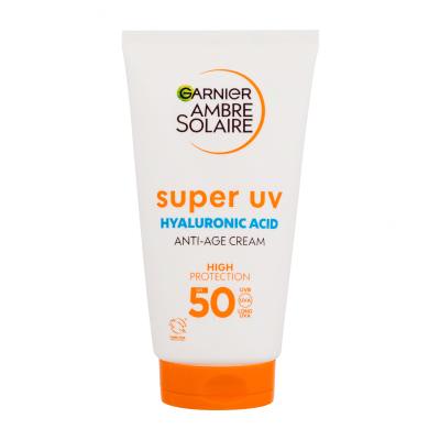 Garnier Ambre Solaire Super UV Hyaluronic Acid Anti-Age Cream SPF50 Opalovací přípravek na obličej 50 ml