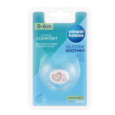 Canpol babies Newborn Baby More Comfort Silicone Soother Hearts 0-6m Dudlík pro děti 1 ks