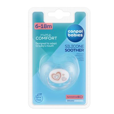 Canpol babies Newborn Baby More Comfort Silicone Soother Hearts 6-18m Dudlík pro děti 1 ks