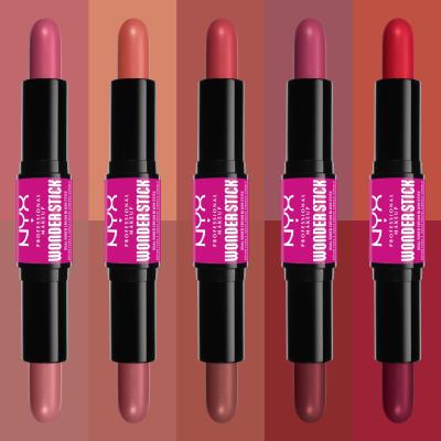 NYX Professional Makeup Wonder Stick Blush Tvářenka pro ženy 8 g Odstín 01 Light Peach And Baby Pink