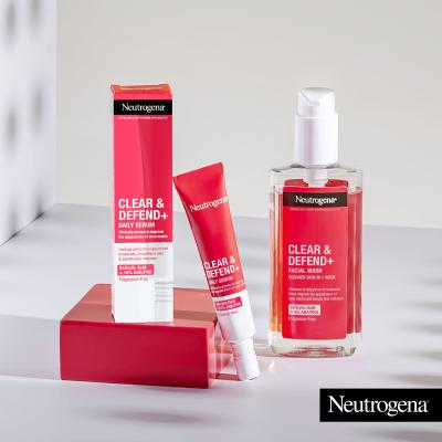 Neutrogena Clear &amp; Defend+ Facial Wash Čisticí gel 200 ml