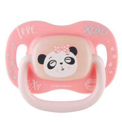 Canpol babies Exotic Animals Silicone Soother Panda 18m+ Dudlík pro děti 1 ks