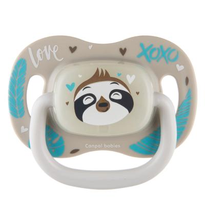 Canpol babies Exotic Animals Silicone Soother Sloth 18m+ Dudlík pro děti 1 ks