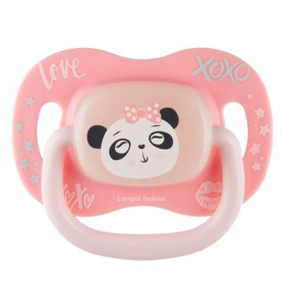 Canpol babies Exotic Animals Silicone Soother Panda 0-6m Dudlík pro děti 1 ks