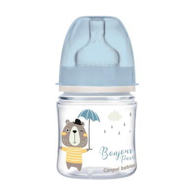 Canpol Babies Bonjour Paris Easy Start Anti-Colic Bottle Blue 0m+ Kojenecká lahev pro děti 120 ml