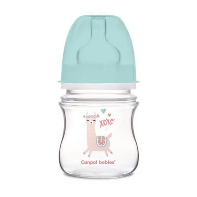 Canpol babies Exotic Animals Easy Start Anti-Colic Bottle Green 0m+ Kojenecká lahev pro děti 120 ml