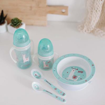 Canpol babies Exotic Animals Melamine Bowl With Suction Ring Turquoise Nádobí pro děti 270 ml