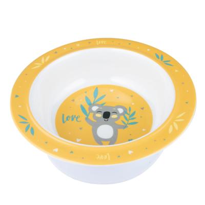 Canpol babies Exotic Animals Melamine Bowl With Suction Ring Yellow Nádobí pro děti 270 ml
