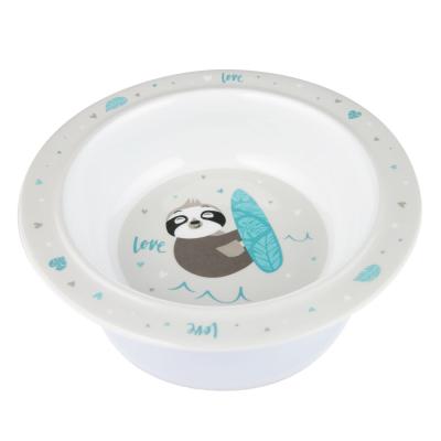 Canpol babies Exotic Animals Melamine Bowl With Suction Ring Grey Nádobí pro děti 270 ml