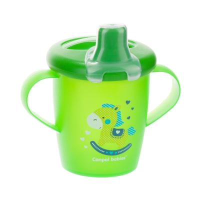 Canpol babies Toys Non-Spill Cup Green 9m+ Hrneček pro děti 250 ml