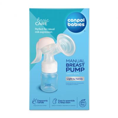 Canpol babies Basic Care Manual Breast Pump Odsávačka mléka pro ženy 1 ks