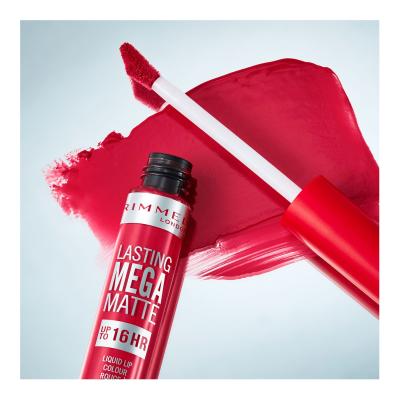 Rimmel London Lasting Mega Matte Liquid Lip Colour Rtěnka pro ženy 7,4 ml Odstín Fuchsia Flush