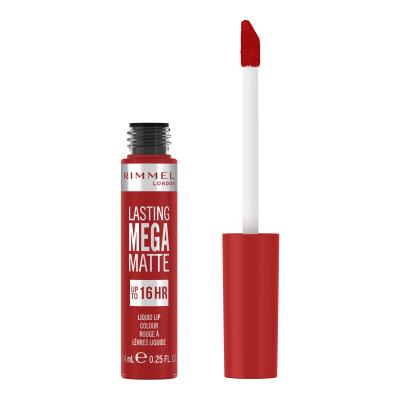 Rimmel London Lasting Mega Matte Liquid Lip Colour Rtěnka pro ženy 7,4 ml Odstín Fire Starter
