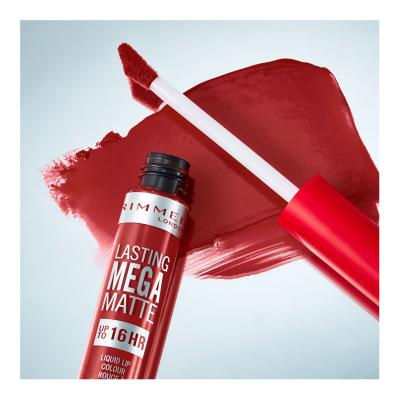 Rimmel London Lasting Mega Matte Liquid Lip Colour Rtěnka pro ženy 7,4 ml Odstín Fire Starter