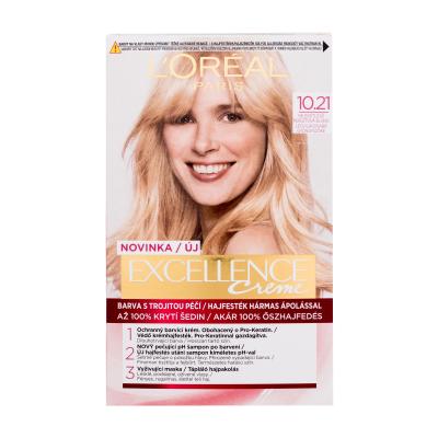 L'Oréal Paris Excellence Creme Triple Protection Barva na vlasy pro ženy 48 ml Odstín 10.21 Light Pearl Blonde