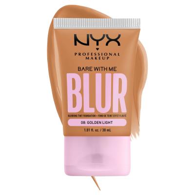 NYX Professional Makeup Bare With Me Blur Tint Foundation Make-up pro ženy 30 ml Odstín 08 Golden Light