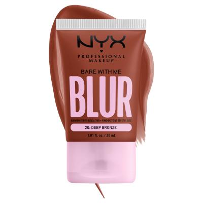 NYX Professional Makeup Bare With Me Blur Tint Foundation Make-up pro ženy 30 ml Odstín 20 Deep Bronze