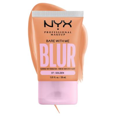 NYX Professional Makeup Bare With Me Blur Tint Foundation Make-up pro ženy 30 ml Odstín 07 Golden