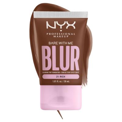 NYX Professional Makeup Bare With Me Blur Tint Foundation Make-up pro ženy 30 ml Odstín 21 Rich