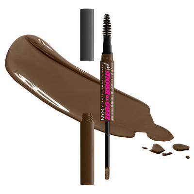NYX Professional Makeup Zero To Brow Gel a pomáda na obočí pro ženy 2 ml Odstín 06 Chocolate