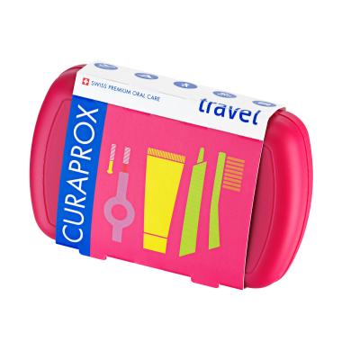 Curaprox Travel Set Red Klasický zubní kartáček Set
