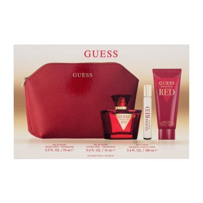 GUESS Seductive Red Dárková kazeta toaletní voda 75 ml + tělové mléko 100 ml + toaletní voda 15 ml + kosmetická taštička