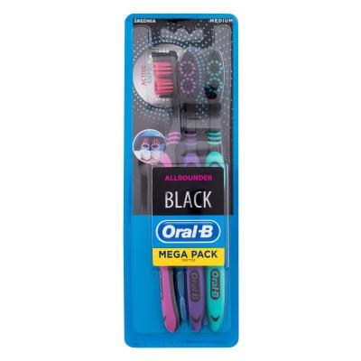 Oral-B Allrounder Black Medium Klasický zubní kartáček Set