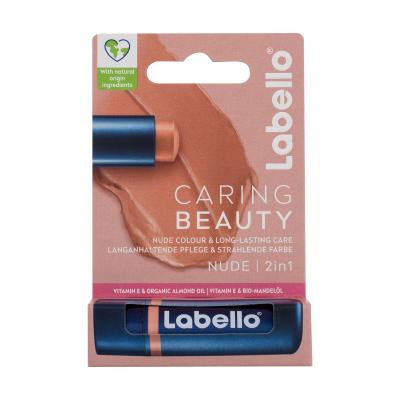 Labello Caring Beauty Balzám na rty pro ženy 4,8 g Odstín Nude