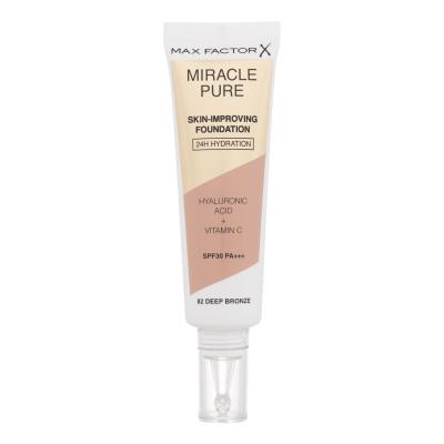 Max Factor Miracle Pure Skin-Improving Foundation SPF30 Make-up pro ženy 30 ml Odstín 82 Deep Bronze