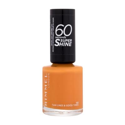 Rimmel London 60 Seconds Super Shine Lak na nehty pro ženy 8 ml Odstín 151 Tan Lines & Good Times