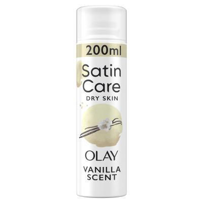 Gillette Satin Care Olay Vanilla Dream Shave Gel Gel na holení pro ženy 200 ml