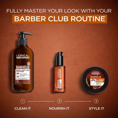 L&#039;Oréal Paris Men Expert Barber Club Slick Fixing Pomade Gel na vlasy pro muže 75 ml