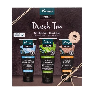 Kneipp Men Shower Trio Dárková kazeta sprchový gel 2in1 Kühle Frische 75 ml + sprchový gel 2in1 Startklar 75 ml + sprchový gel 2in1 Kraftvoll 75 ml