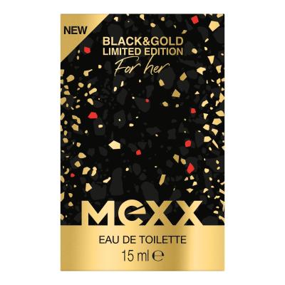 Mexx Black &amp; Gold Limited Edition Toaletní voda pro ženy 15 ml