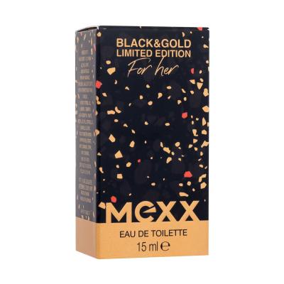 Mexx Black &amp; Gold Limited Edition Toaletní voda pro ženy 15 ml