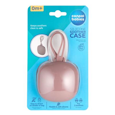 Canpol babies Silicone Soother Case Pink Pouzdro na dudlík pro děti 1 ks
