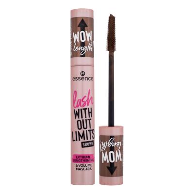 Essence Lash Without Limits Extreme Lengthening & Volume Mascara Řasenka pro ženy 13 ml Odstín 02 Brown