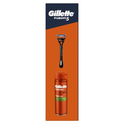 Gillette Fusion5 Dárková kazeta holicí strojek Fusion5 1 ks + gel na holení Fusion Shave Gel Sensitive 200 ml