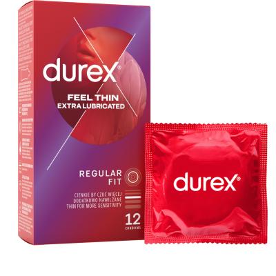 Durex Feel Thin Extra Lubricated Kondomy pro muže Set