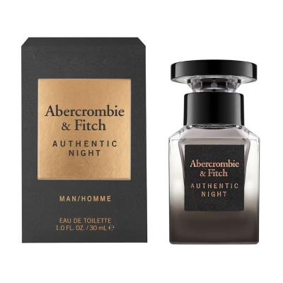 Abercrombie &amp; Fitch Authentic Night Toaletní voda pro muže 30 ml