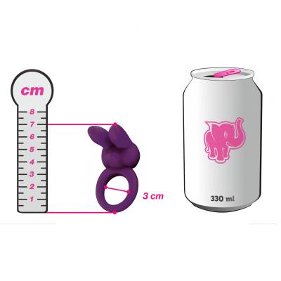 ToyJoy Eos The Rabbit C-Ring Purple Erekční kroužek pro muže 1 ks