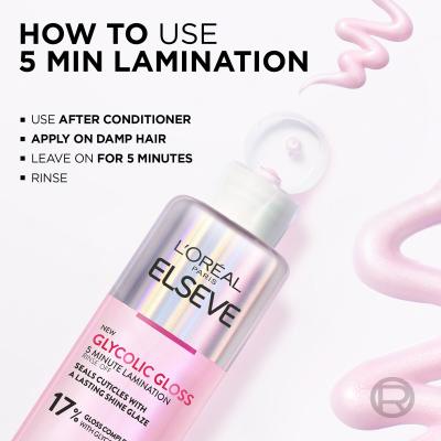 L&#039;Oréal Paris Elseve Glycolic Gloss 5 Minute Lamination Maska na vlasy pro ženy 200 ml