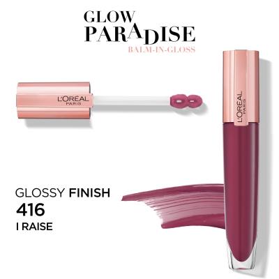 L&#039;Oréal Paris Glow Paradise Balm In Gloss Lesk na rty pro ženy 7 ml Odstín 416 Raise