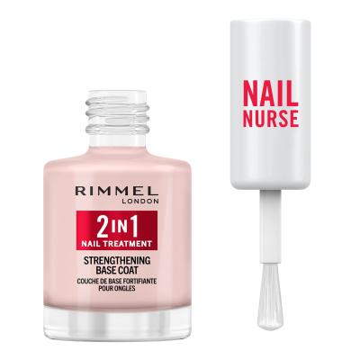 Rimmel London Nail Nurse 2in1 Strenghtening Base Coat Lak na nehty pro ženy 12 ml