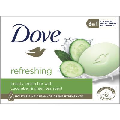 Dove Refreshing Beauty Cream Bar Tuhé mýdlo pro ženy 90 g