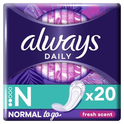Always Daily Fresh Normal Fresh Scent To Go Slipová vložka pro ženy Set