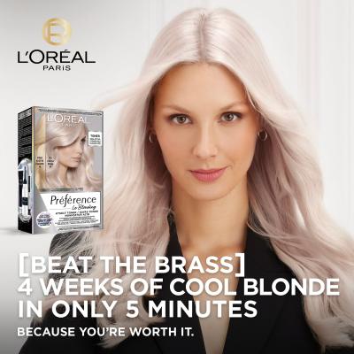 L&#039;Oréal Paris Préférence Le Blonding Toner Barva na vlasy pro ženy 60 ml Odstín Platinum Pearl