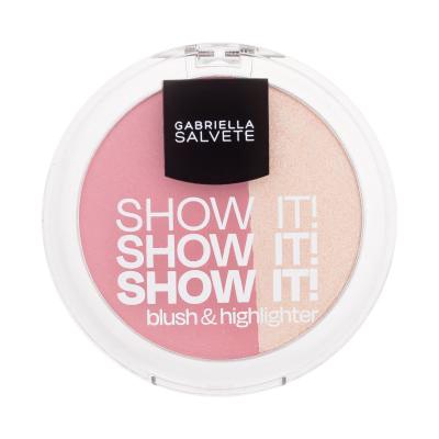Gabriella Salvete Show It! Blush &amp; Highlighter Tvářenka pro ženy 9 g Odstín 01